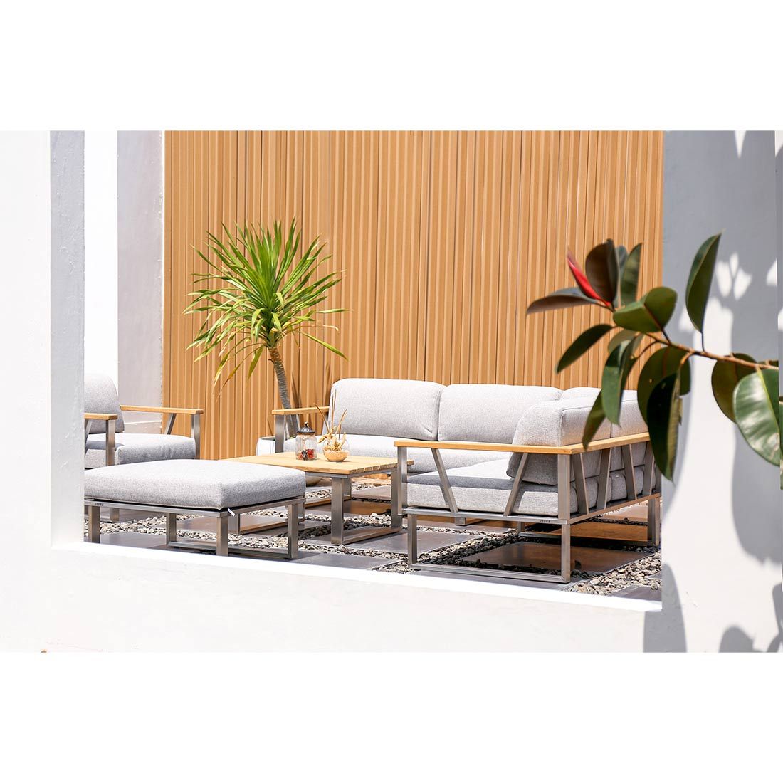 Zebra Belvedere Hocker Edelstahl/Olefin