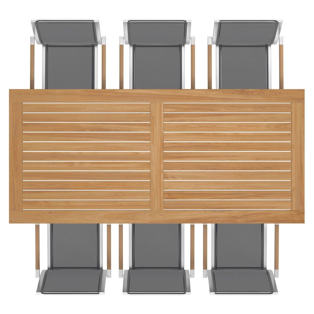 Zebra One Gartenmöbel-Set L (6 Plätze) mit OUTLIV. Tisch 220x100cm