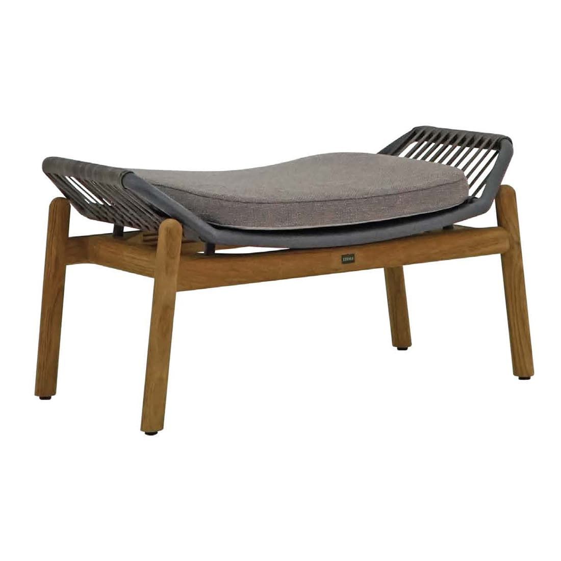 Zebra Pollux Loungehocker Aluminium/Teak