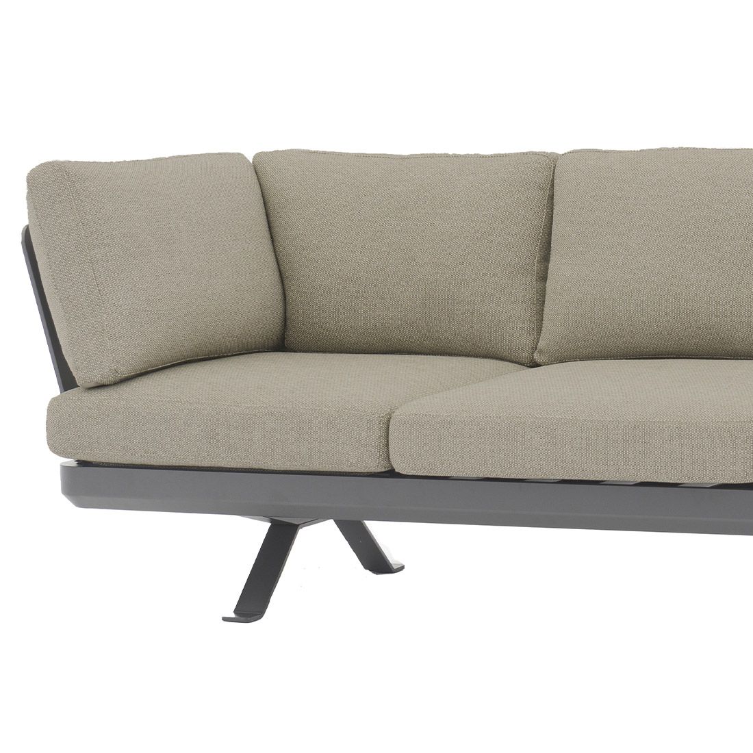 Zebra Sky Ecklounge verstellbar inkl. Loungetisch Aluminium/Sunproof