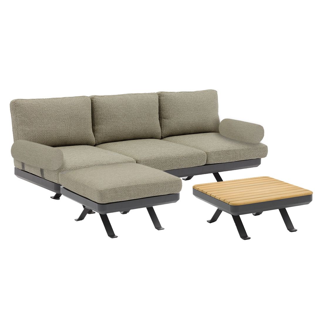Zebra Sky Loungeset inkl. Loungetisch Aluminium/Sunproof