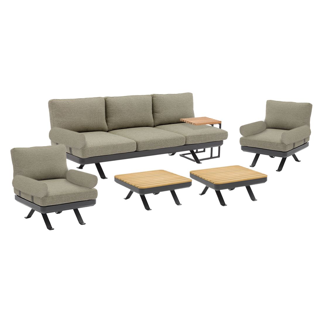Zebra Sky Loungeset inkl. Loungetisch Aluminium/Sunproof