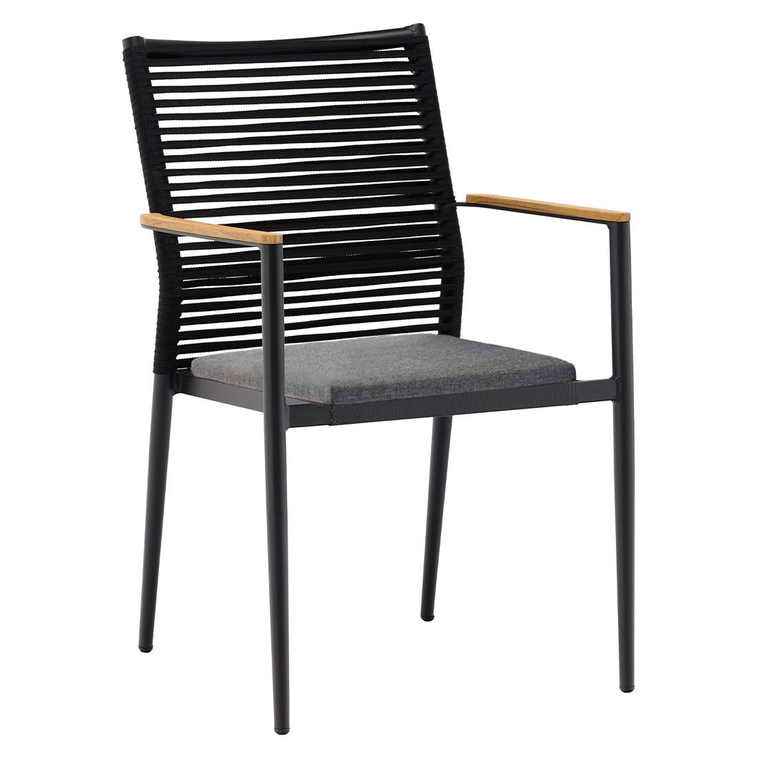 Zebra Spider Stapelsessel Aluminium mit Sitzkissen