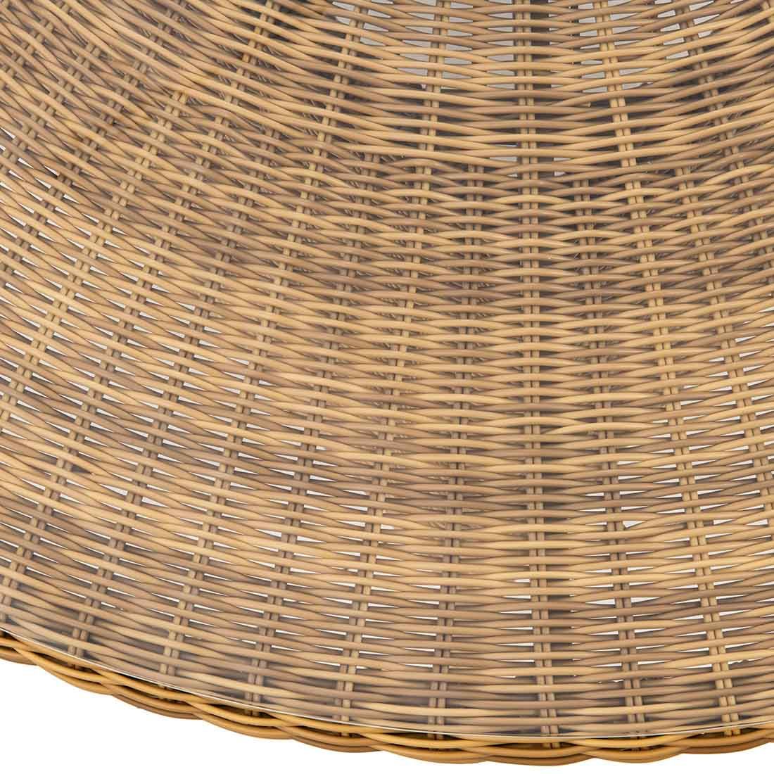 Domus Ventures Maryland Gartentisch Ø120 cm Geflecht Rund mit Glasplatte