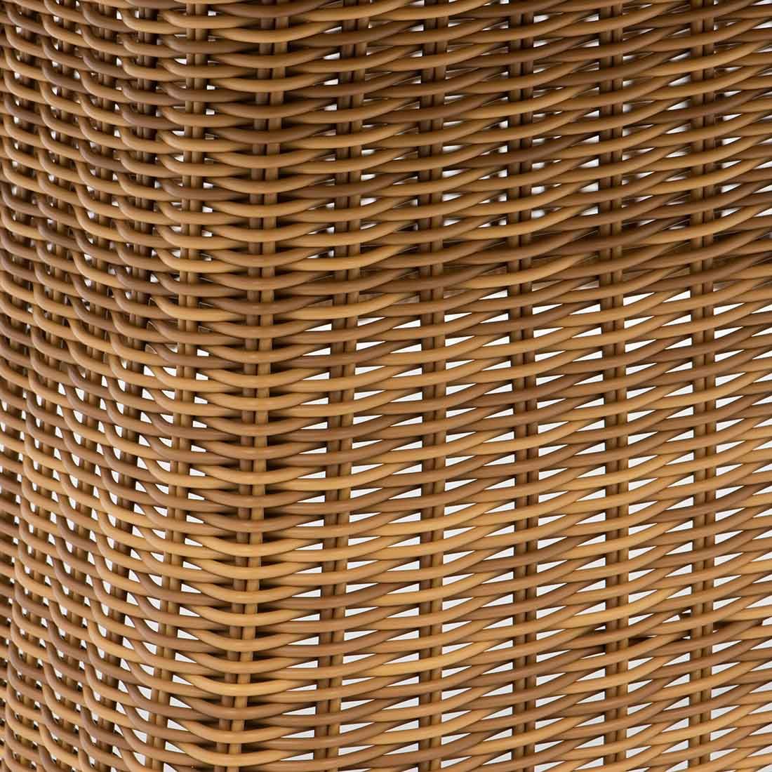 Domus Ventures Maryland Gartentisch Ø120 cm Geflecht Rund mit Glasplatte