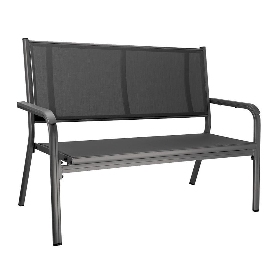 Kettler Basic Plus 2-Sitzerbank 138cm Aluminium/Textilene