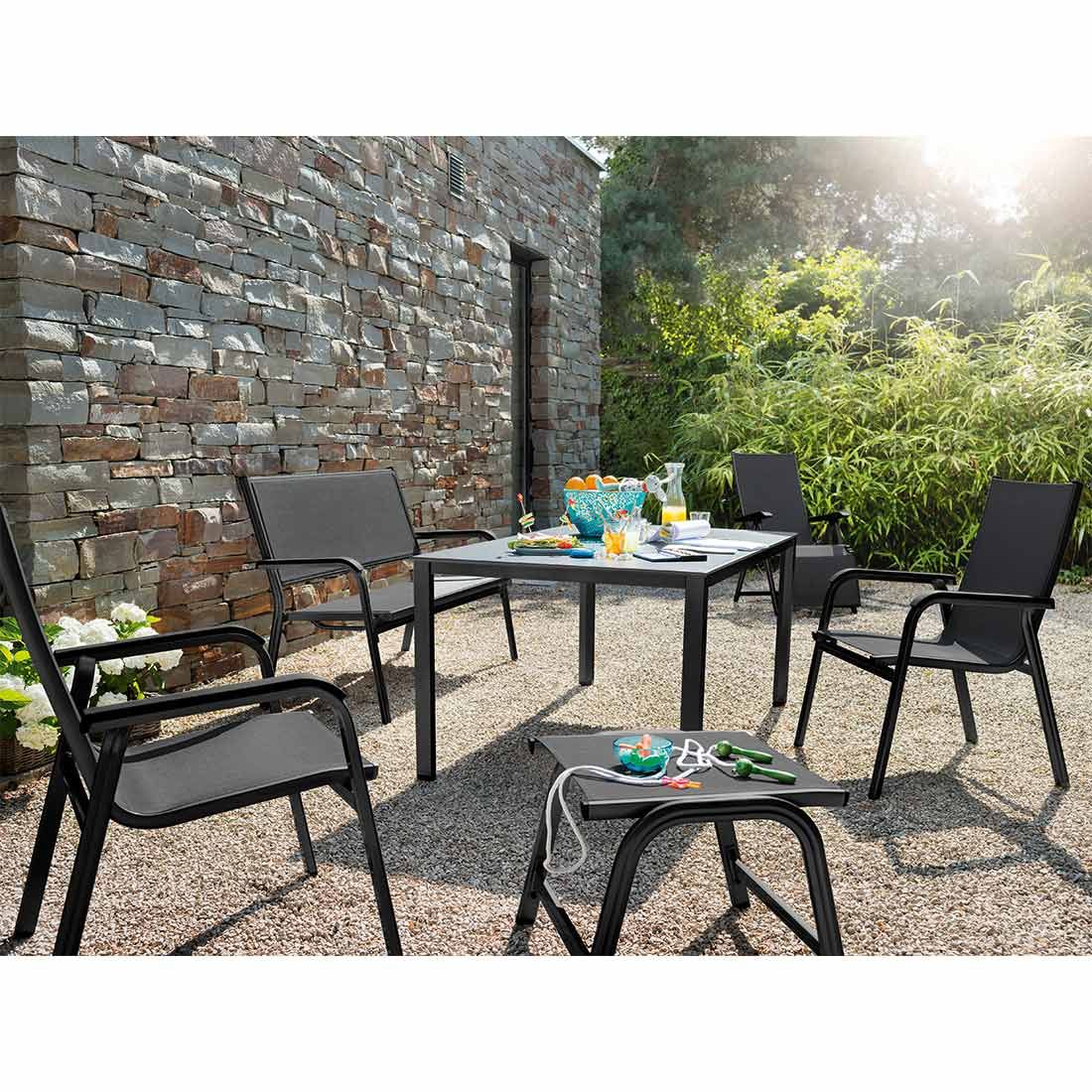 Kettler Basic Plus Relaxsessel Aluminium/Textilene