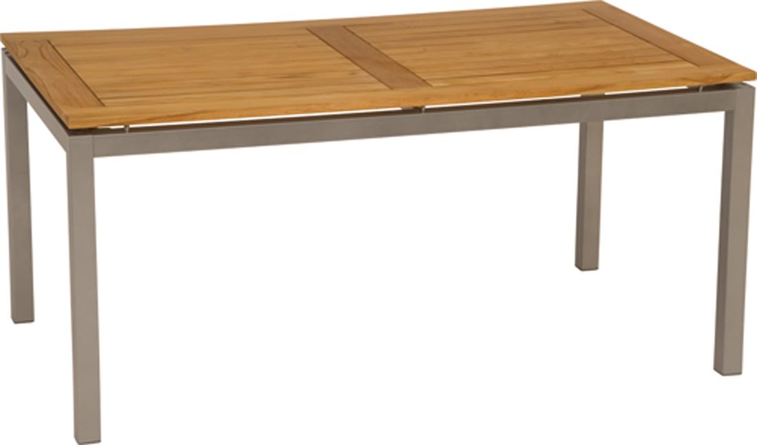Stern Gartentisch-Platte 160x90cm Teak