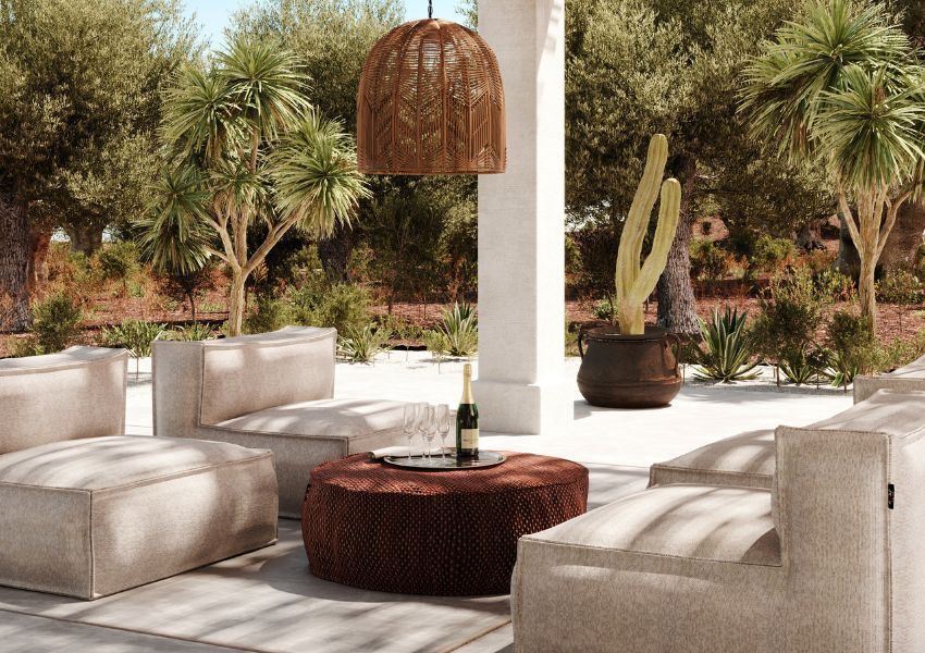 Sitzsack-Lounge im orientalischen Boho Look Sitzsack-Lounge im orientalischen Boho Look