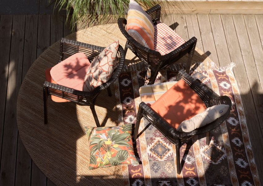 verschiedene Boho-Teppiche kombiniert verschiedene Boho-Teppiche kombiniert