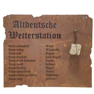 H.G-Deko Altdeutsche Wetterstation 80x70cm Stahlblech