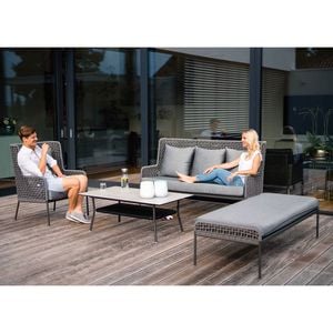 Stern Greta Lounge-Gruppe 4-teilig Aluminium/Rope inklusive Kissen