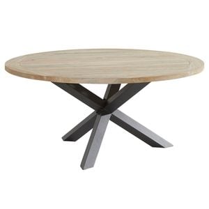 4Seasons Taste Louvre Diningtisch Ø160cm Aluminium/Teak