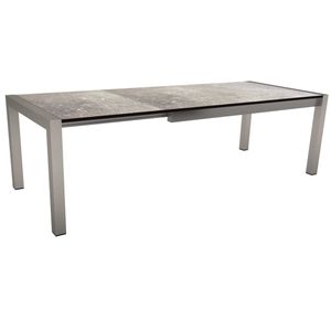 Stern Ausziehtisch 214/254/294x100 cm Edelstahl/Silverstar