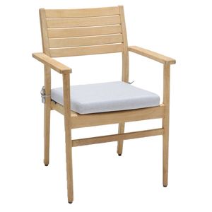 LifestyleGarden Eve Stapelsessel Teak inkl. Sitzkissen