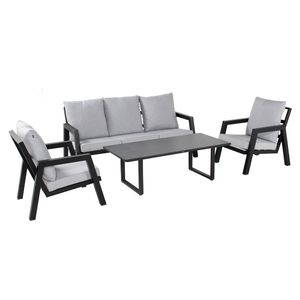 Hartman Ancona Lounge-Gruppe 4-tlg Aluminium/Olefin