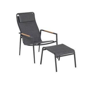 Hartman Galicia Loungesessel inkl. Hocker Aluminium/Olefin
