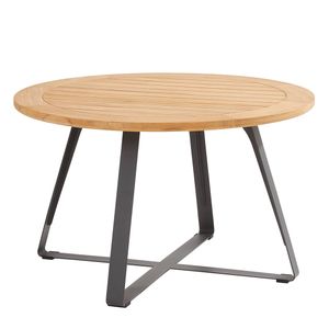 4Seasons Basso Gartentisch Ø130 cm Stahl/Teak