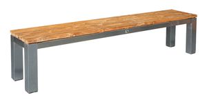 deVries Fjord Gartenbank 195cm Edelstahl/Teak