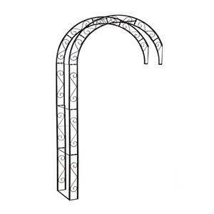 Rosenbogen Cambridge, Metall schwarz 130x35x245cm