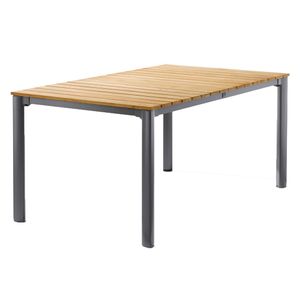Sieger Gartentisch 165x95 cm Aluminium/Teak
