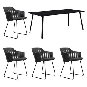 Cane-Line Choice Gartenmöbelset 5-tlg.+ Tisch 190x90cm Kufe
