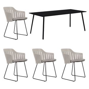 Cane-Line Choice Gartenmöbelset 5-tlg.+ Tisch 190x90cm Kufe