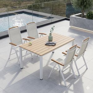 Kettler Memphis Gartenmöbel-Set M (4 Plätze) Tisch 160x95cm