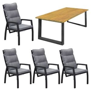 LC Garden Sondrino Gartenmöbel-Set M verstellbar (4 Plätze) mit OUTLIV. Tisch 180x100cm