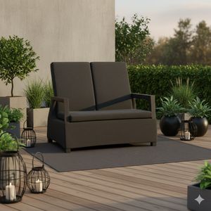 OUTLIV. Malaga Diningsofa verstellbar Aluminium/Sunbrella