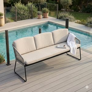 Stern Odea Diningsofa Aluminium/Rope/Polyacryl