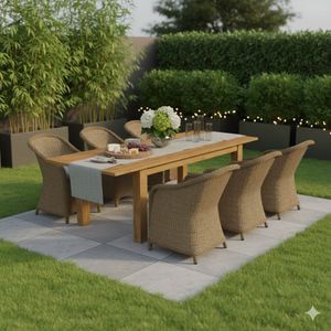 OUTLIV. Coventry Gartenmöbel-Set L (6 Plätze) Tisch 200/260x100cm
