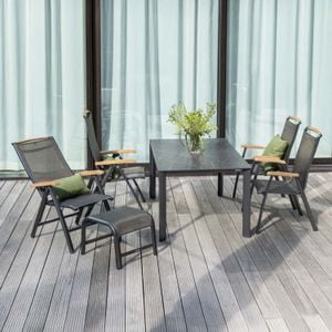 Kettler Memphis Gartenmöbel-Set M (4 Plätze) Tisch 160x95cm