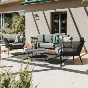 Cosmic Collection Lion Loungeset inkl. Loungetisch Stahl/Rope