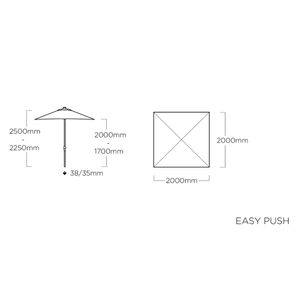 Kettler Easy Push Mittelstockschirm