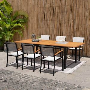 LifestyleGarden Ragusa Gartenmöbel-Set L (6 Plätze) Tisch 180/240x100cm