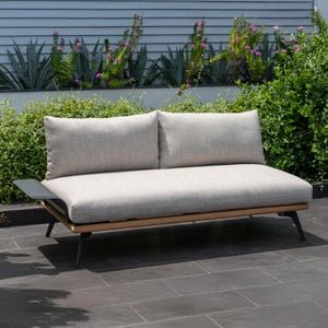 LifestyleGarden Pearl Gartenloungesofa Aluminium/Teak/Olefin