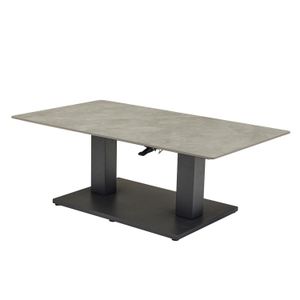 LC Garden Como Lifttisch 140x80cm Aluminium/Sinterstone