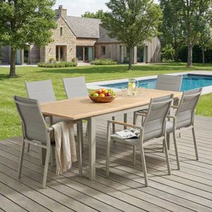 LC Garden Unicamo Gartenmöbel-Set Tisch 180/240x90cm