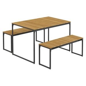 OUTLIV. Floris Gartenmöbel-Set 3-tlg. mit Tisch 115x78cm