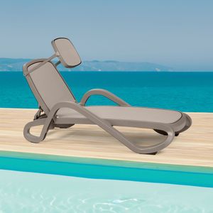 Nardi Alfa 2-teiliges Set Gartenliege & Sonnendach Kunststoff/Textilene