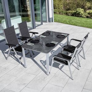 Kettler Basic Plus Padded Gartenmöbel-Set M verstellbar (4 Plätze) Tisch 160x90cm