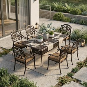 Hartman Amalfi Gartenmöbel-Set L (6 Plätze) Tisch 214x112cm