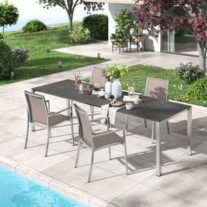 OUTLIV. Oviedo Gartenmöbel-Set 5-tlg. Tisch 160/217/267x92cm
