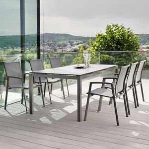 Stern New Top Gartenmöbel-Set L (6 Plätze) Tisch 200x100cm