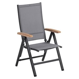 Kettler Cirrus Klappsessel Aluminium/Teak-Armlehne