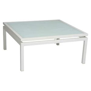 Stern Skelby Loungetisch 75x75cm Aluminium/Glas