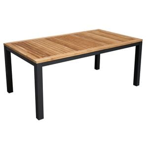 Zebra Alus Gartentisch 180x100cm Aluminium/Teak