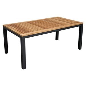 Zebra Alus Gartentisch 210x100cm Aluminium/Teak