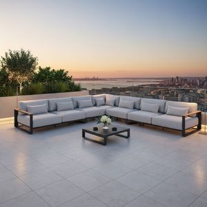 OUTLIV. Ravino Ecklounge inkl. Loungetisch Aluminium/Olefin